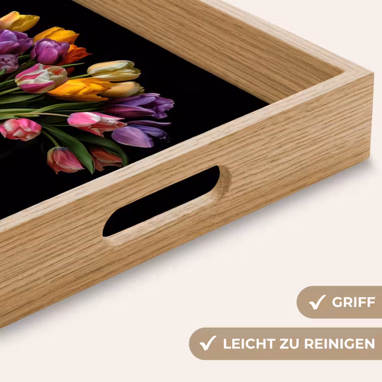 Tablett - Tulpen - Farben - Vase — 8