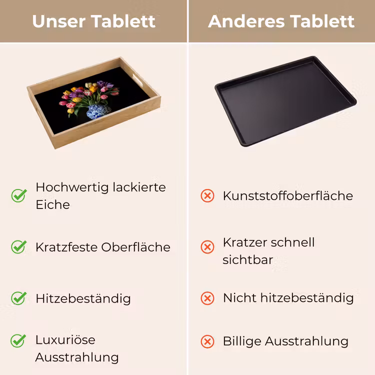Tablett - Tulpen - Farben - Vase — 9