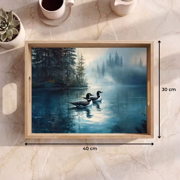 Tablett - Wald - Wasser - Enten - Neblig — 7