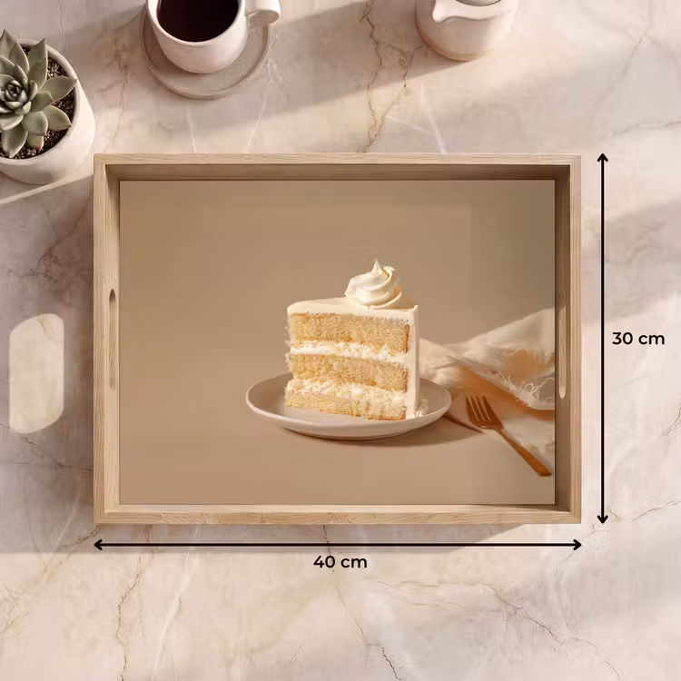 Tablett - Vanillekuchen - Torte - Cremig — 7