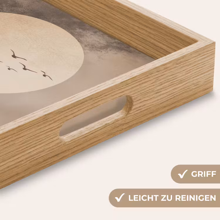 Tablett - Vogel - Beige - Japanisch — 8
