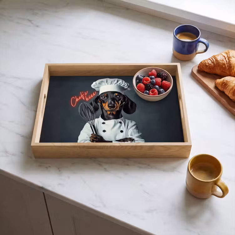 Tablett - Zitat - Neon - Hund - Kochbekleidung — 3