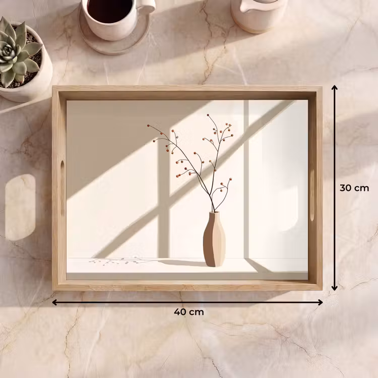 Tablett - Vase - Äste - Beeren - Minimalistisch — 7