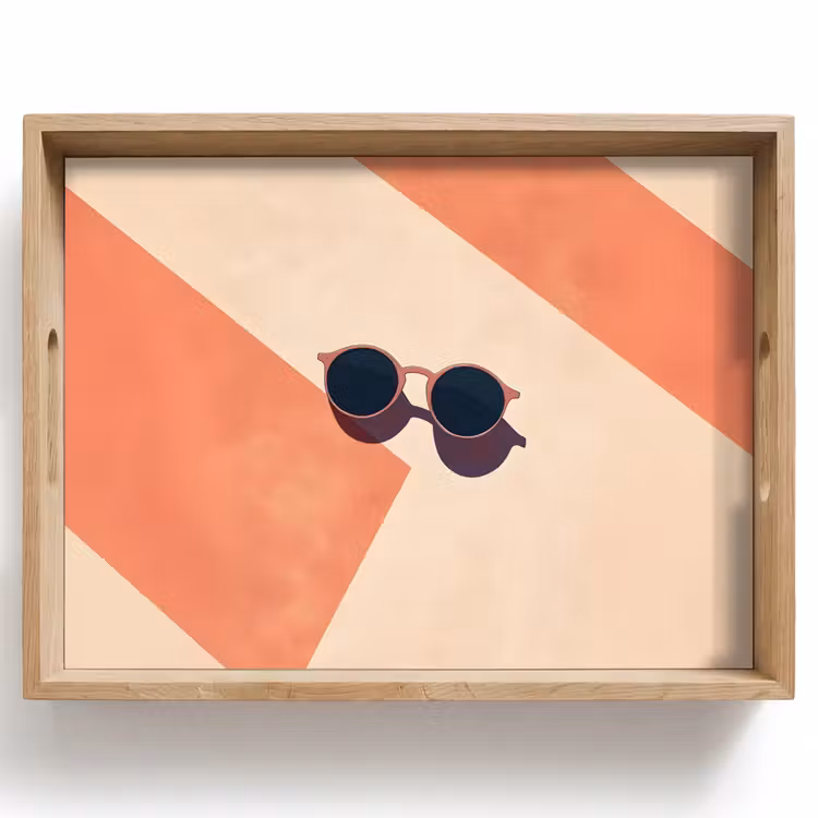 Tablett - Sonnenbrille - Schatten - Orange - Minimalistisch — 1