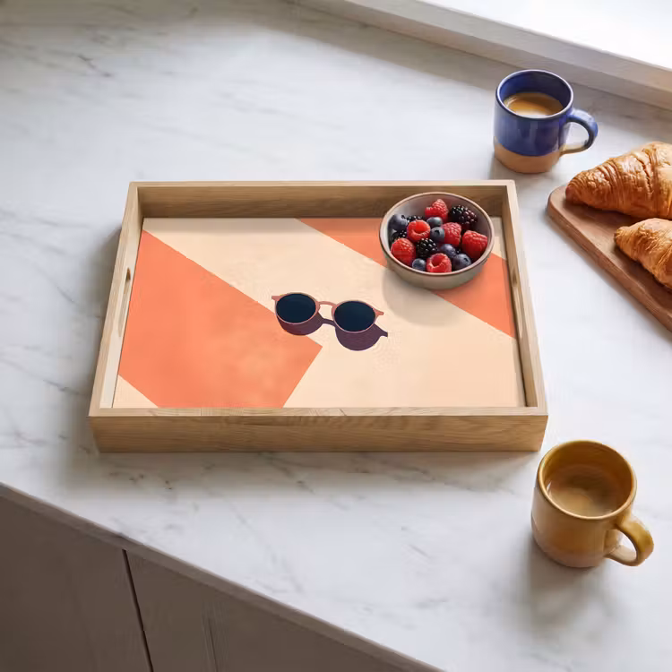 Tablett - Sonnenbrille - Schatten - Orange - Minimalistisch — 3