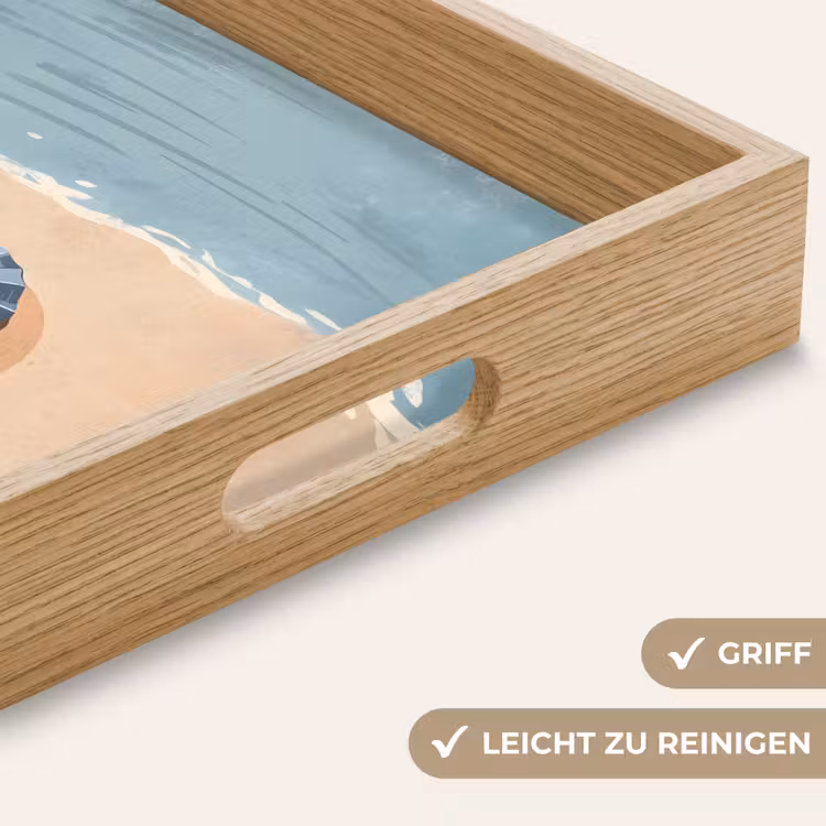 Tablett - Strandtuch - Streifen - Sonnenschirm - Strand — 8