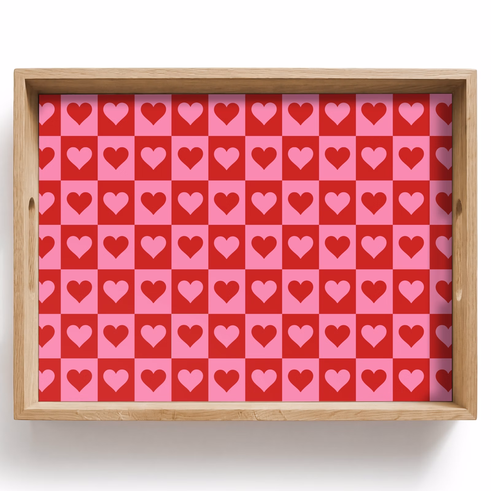 Tablett - Rot - Rosa - Schachbrett - Valentinstag — 1