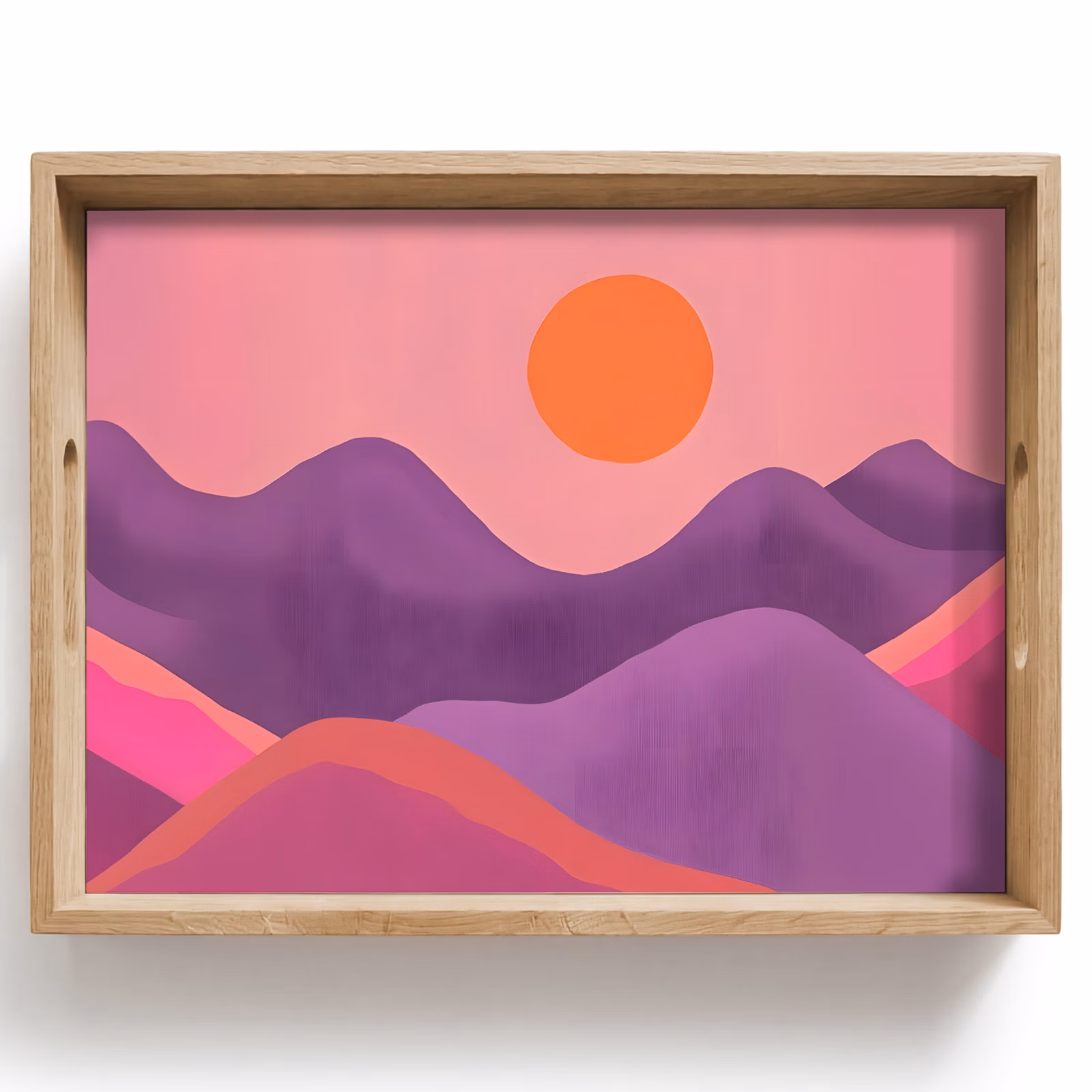 Tablett - Sonne - Hügel - Lila - Abstrakt — 1