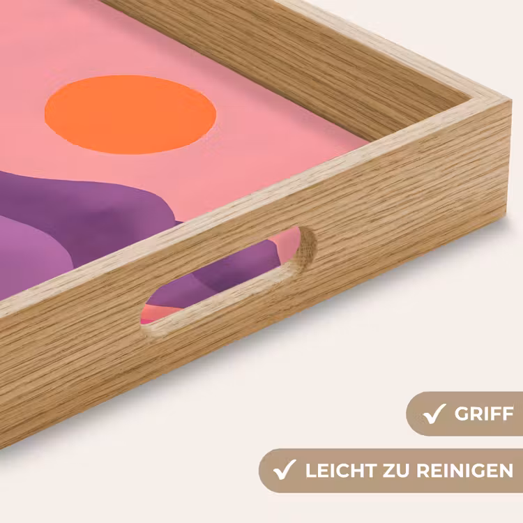 Tablett - Sonne - Hügel - Lila - Abstrakt — 8