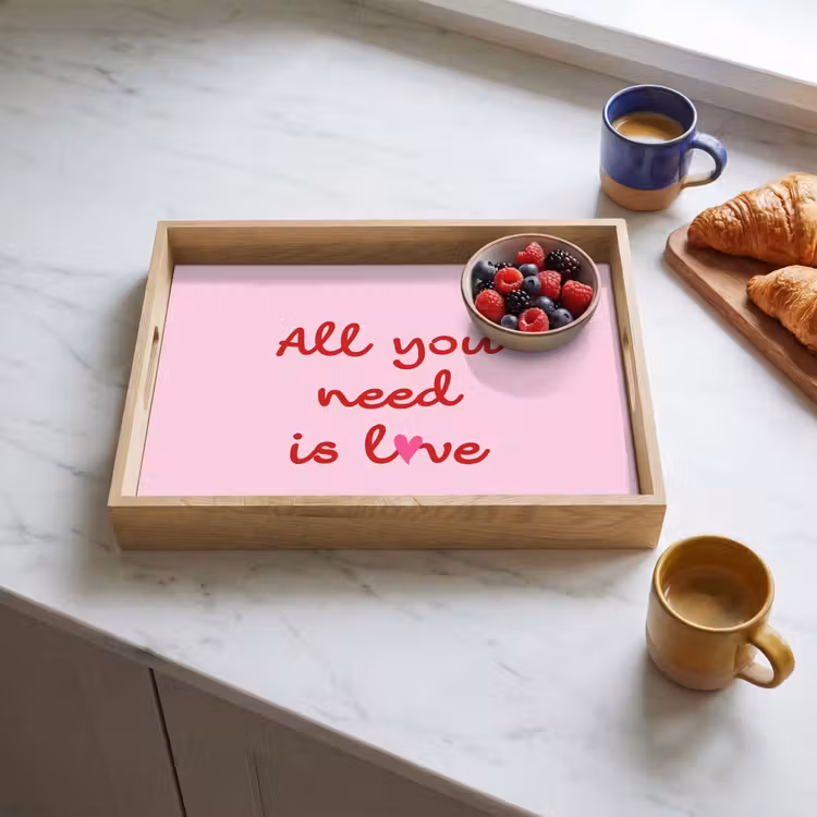Tablett - Text - Rosa - Liebe - Herz — 3