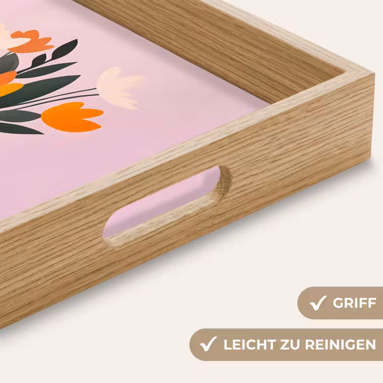 Tablett - Tulpen - Vase - Streifen - Lila — 8