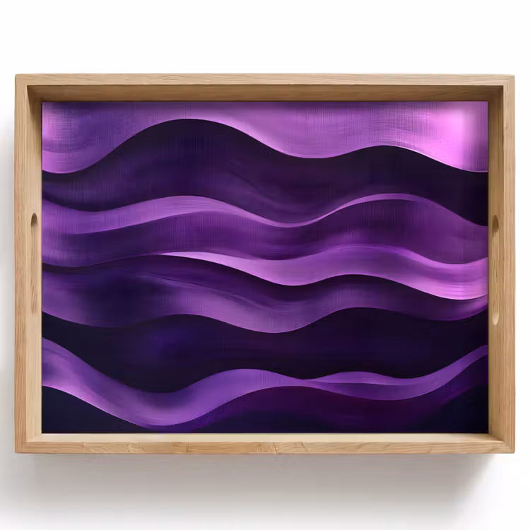 Tablett - Wellen - Abstrakt - Lila — 1