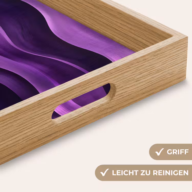 Tablett - Wellen - Abstrakt - Lila — 8