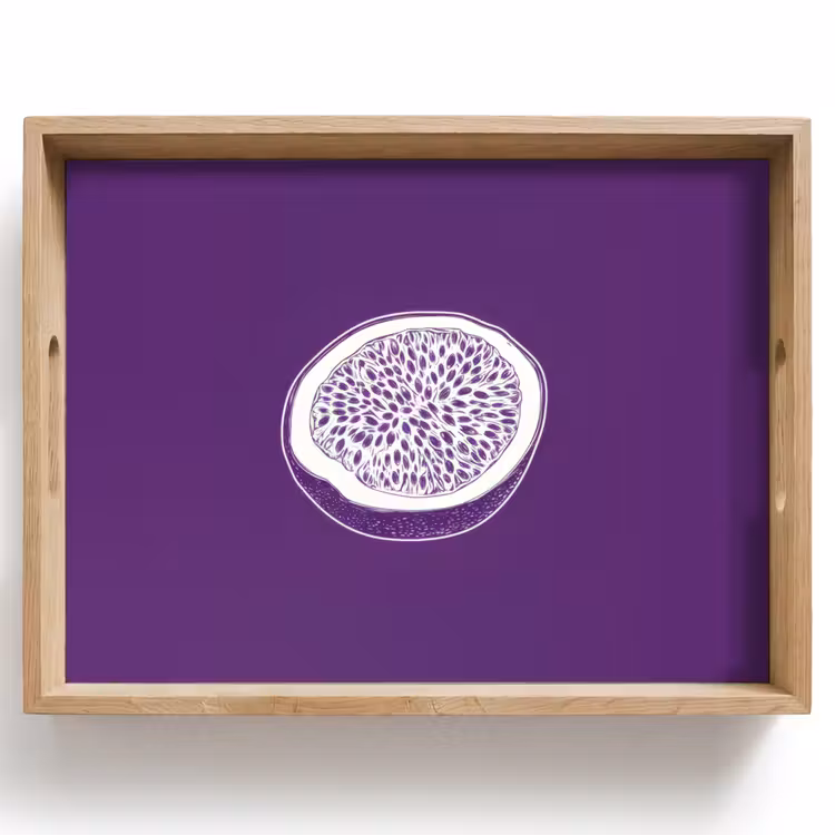 Tablett - Passionsfrucht - Samen - Lila - Minimalistisch — 1