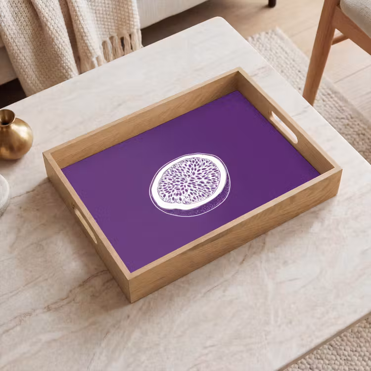 Tablett - Passionsfrucht - Samen - Lila - Minimalistisch — 2