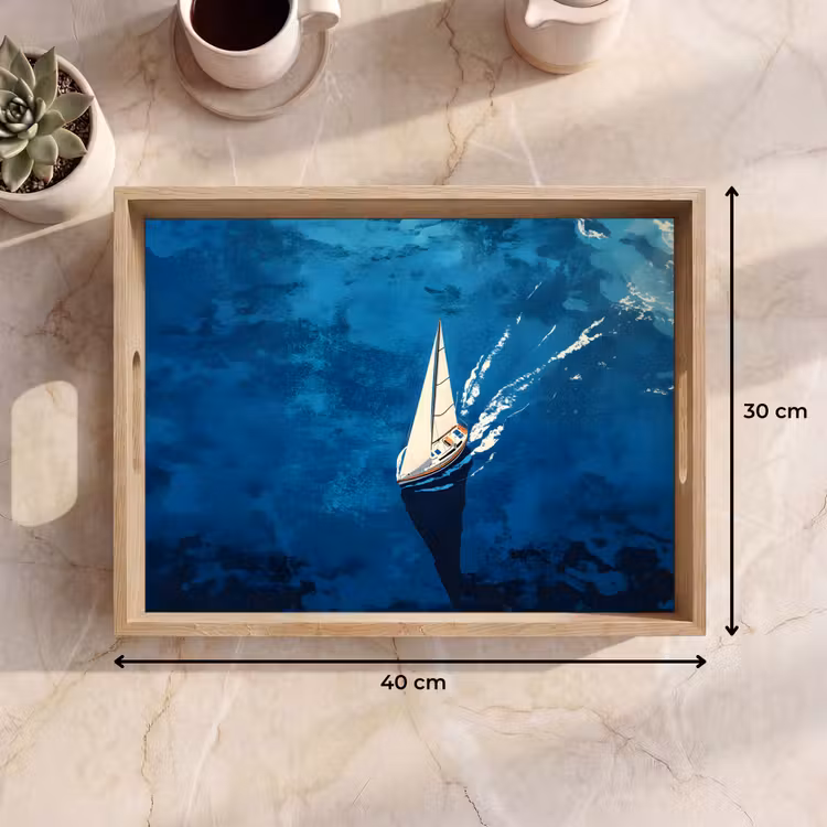 Tablett - Segelboot - Wasser - Abstrakt - Schatten — 7