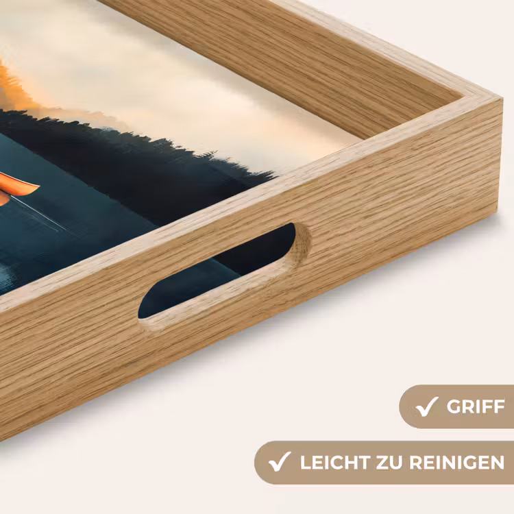 Tablett - Wälder - See - Kanu - Orange — 8