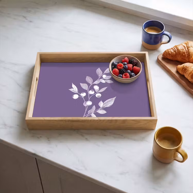 Tablett - Zweig - Anmutig - Blätter - Minimalistisch — 3