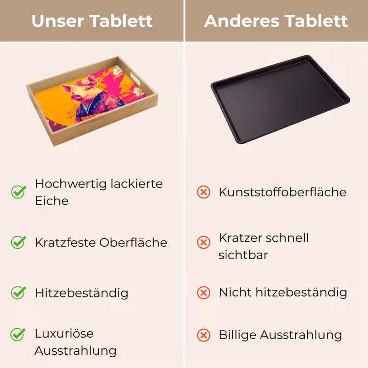 Tablett - Schwein - Blumenkrone - Kimono - Abstrakt — 9