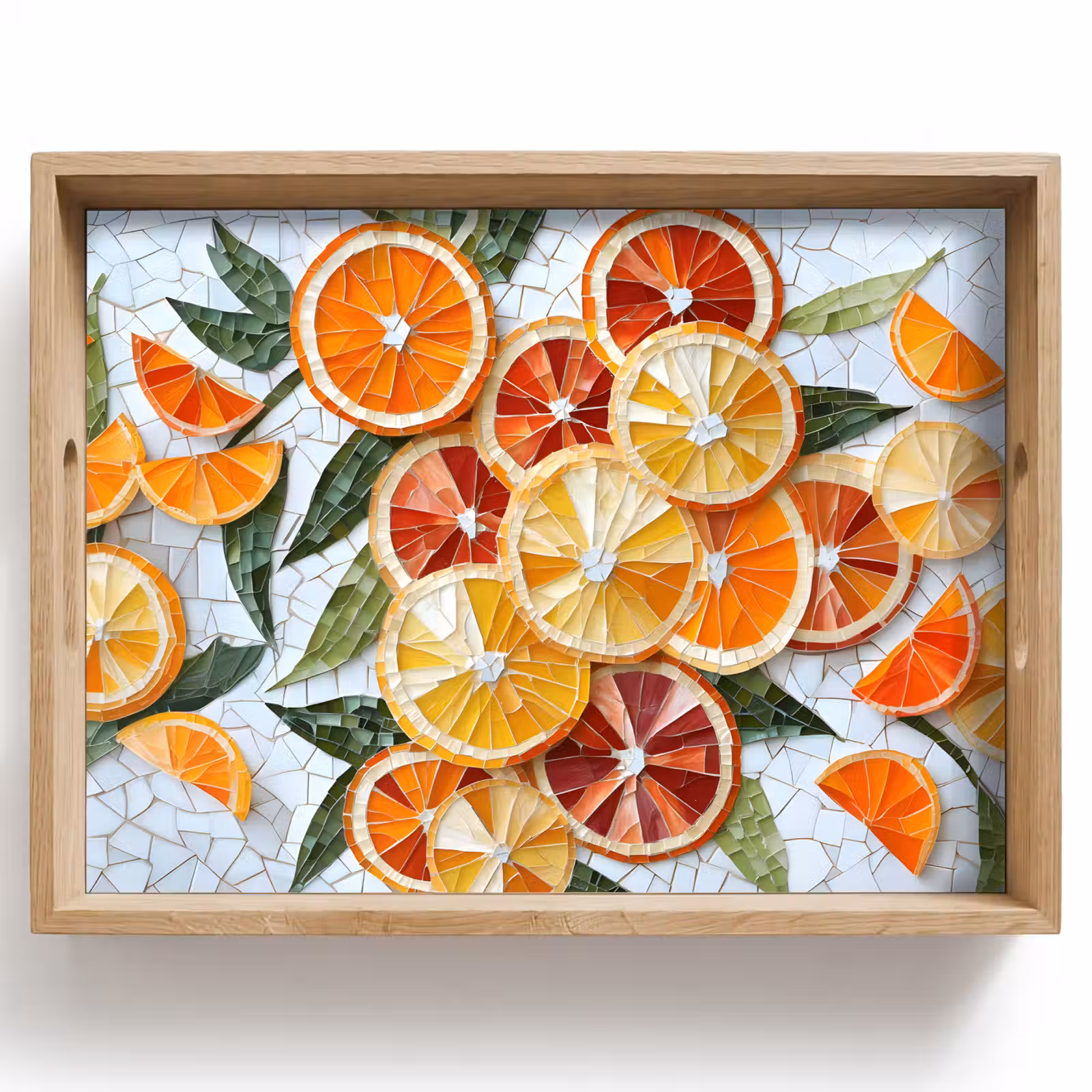 Tablett - Scheiben - Obst - Orange - Mosaik — 1