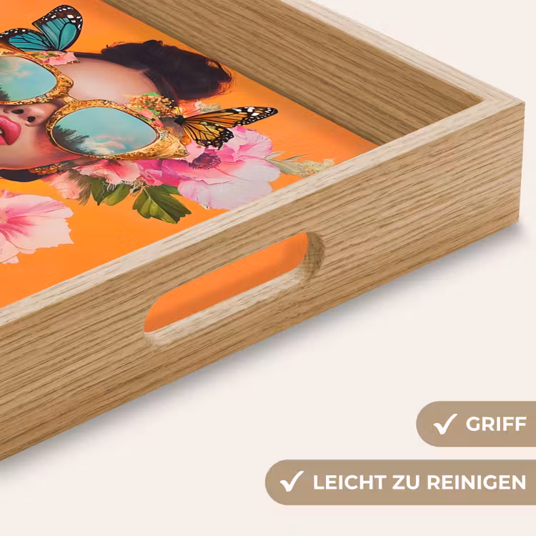 Tablett - Schmetterlinge - Frau - Sonnenbrille - Bunt — 8