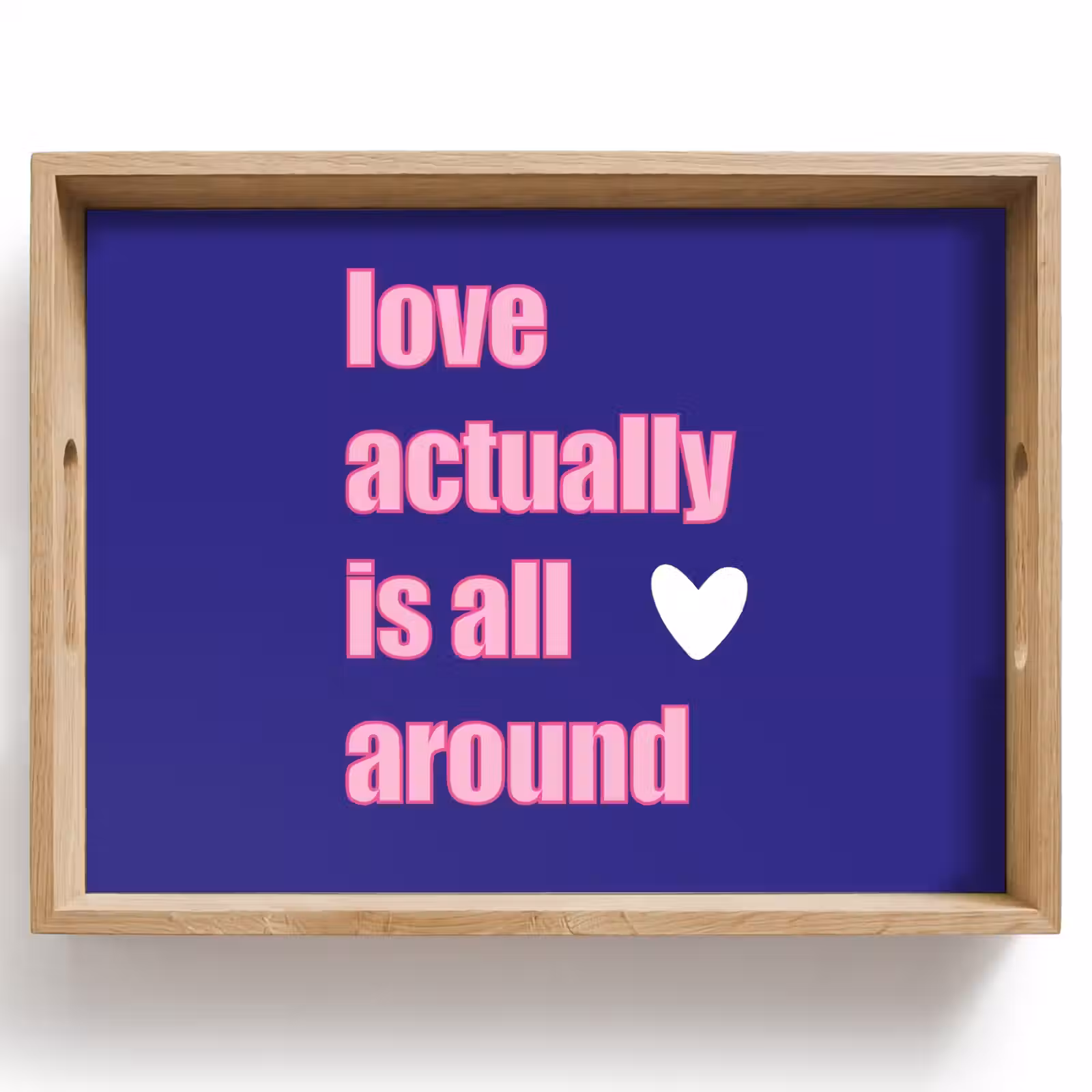 Tablett - Text - Valentinstag - Liebe - Blau — 1