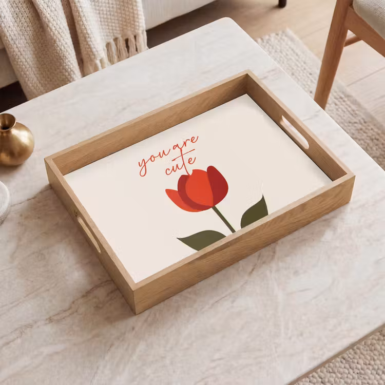 Tablett - Rose - Rot - Blume - Valentinstag — 2
