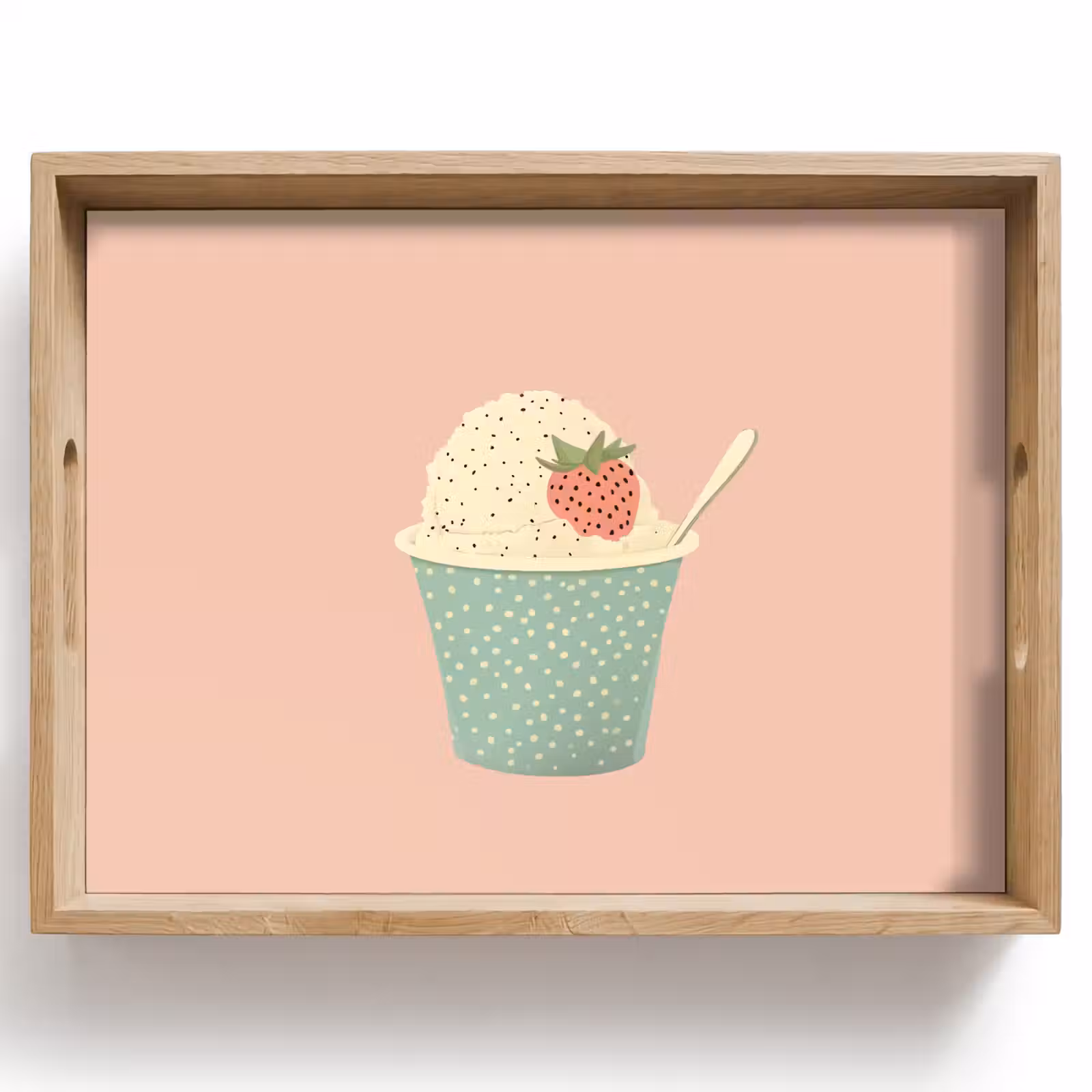 Tablett - Tablett - Eiscreme - Erdbeere - Rosa — 1