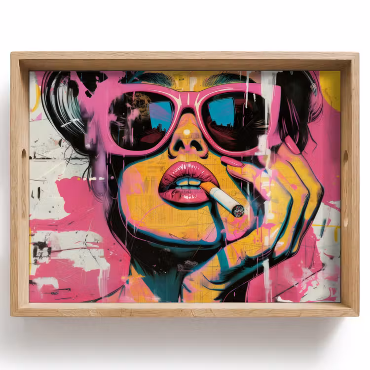 Tablett - Porträt - Frau - Abstrakt - Sonnenbrille — 1