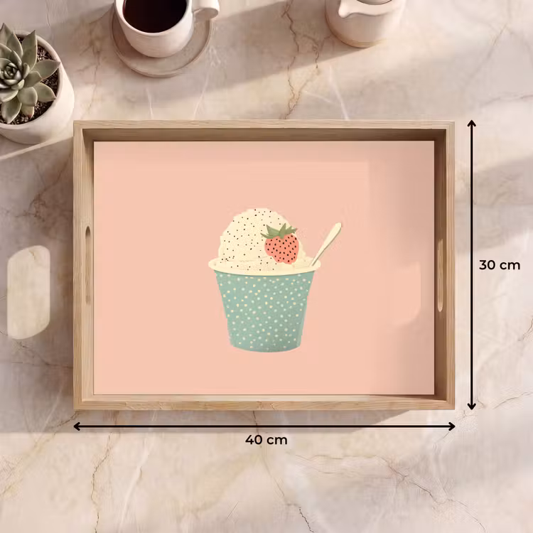 Tablett - Tablett - Eiscreme - Erdbeere - Rosa — 7