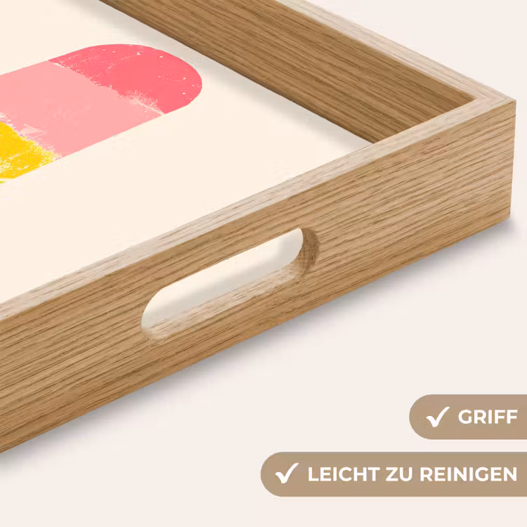 Tablett - Wassereis - Retro - Stiel - Rosa — 8