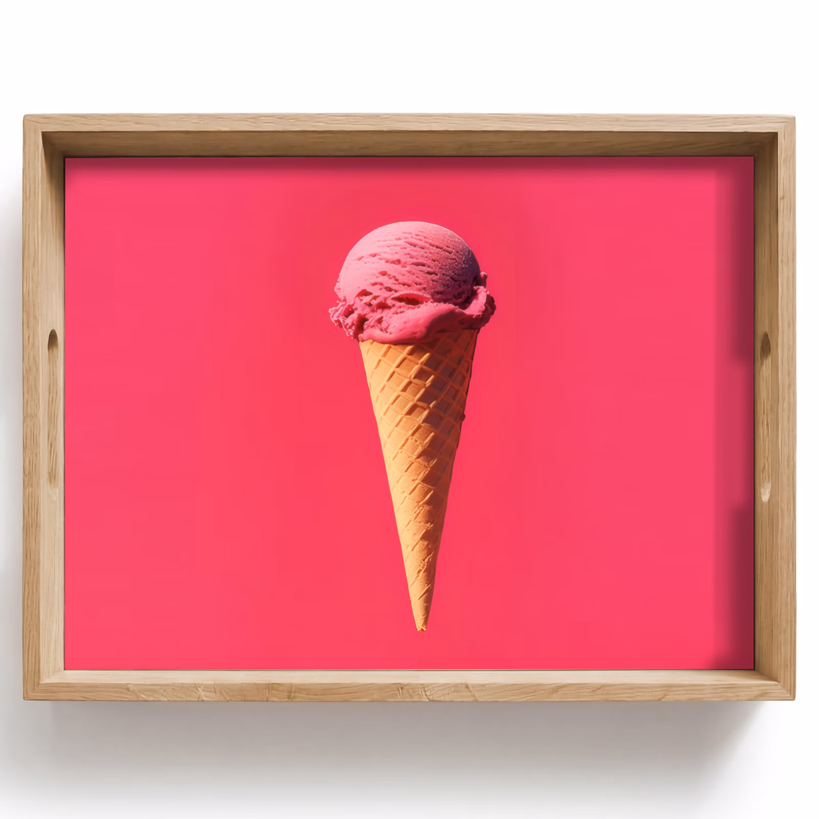 Tablett - Schaufel Eiscreme - Rosa - Horn — 1