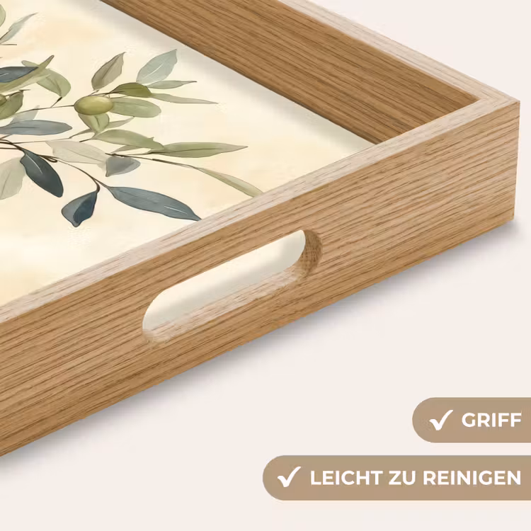 Tablett - Vase - Keramik - Olivenzweige — 8