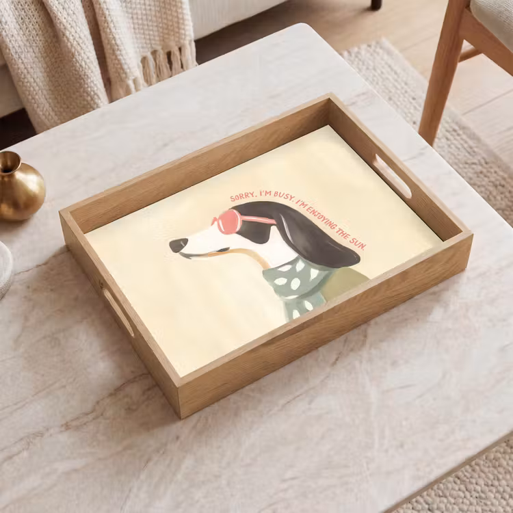 Tablett - Zitat - Hund - Sonnenbrille — 2