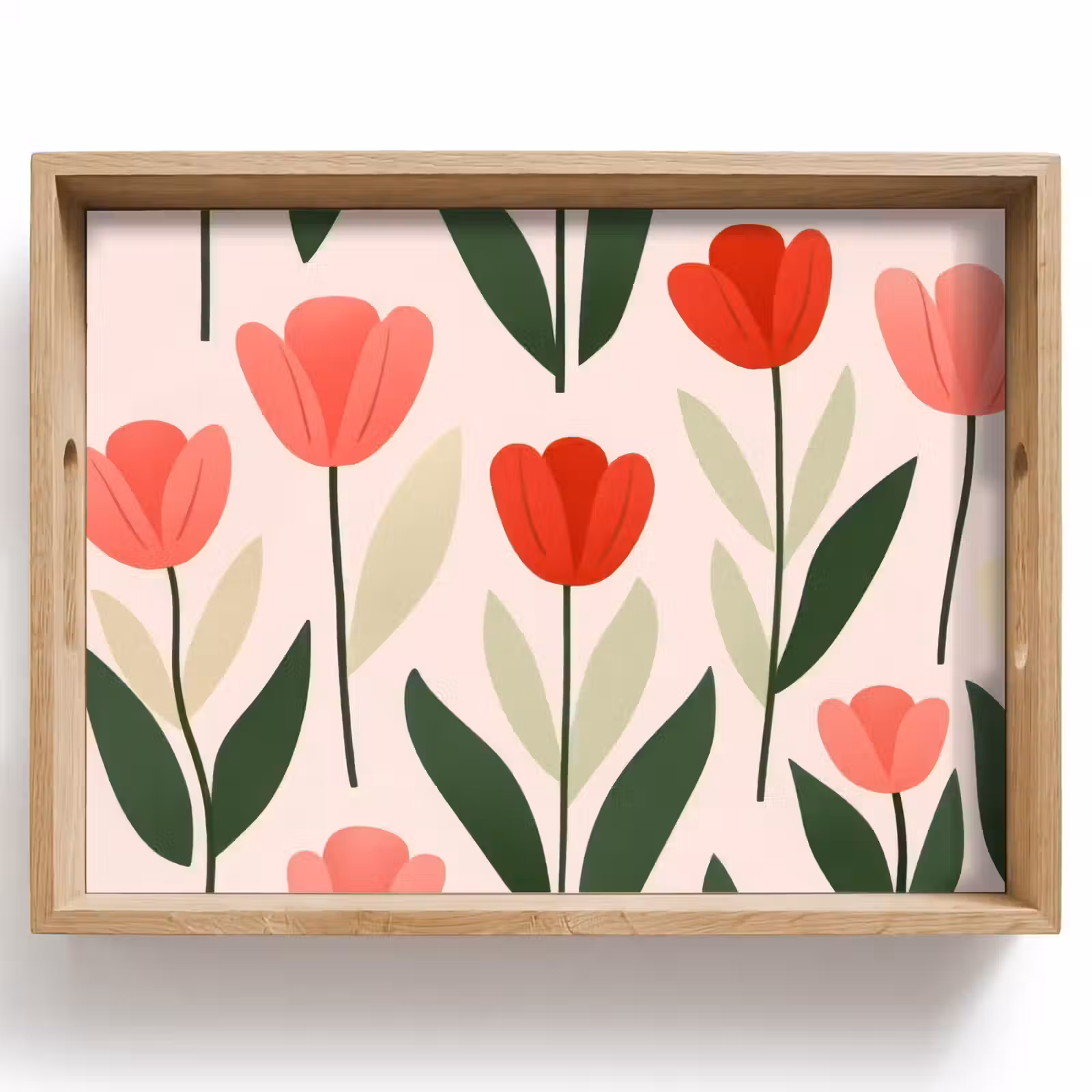 Tablett - Tulpen - Modern - Rosa — 1