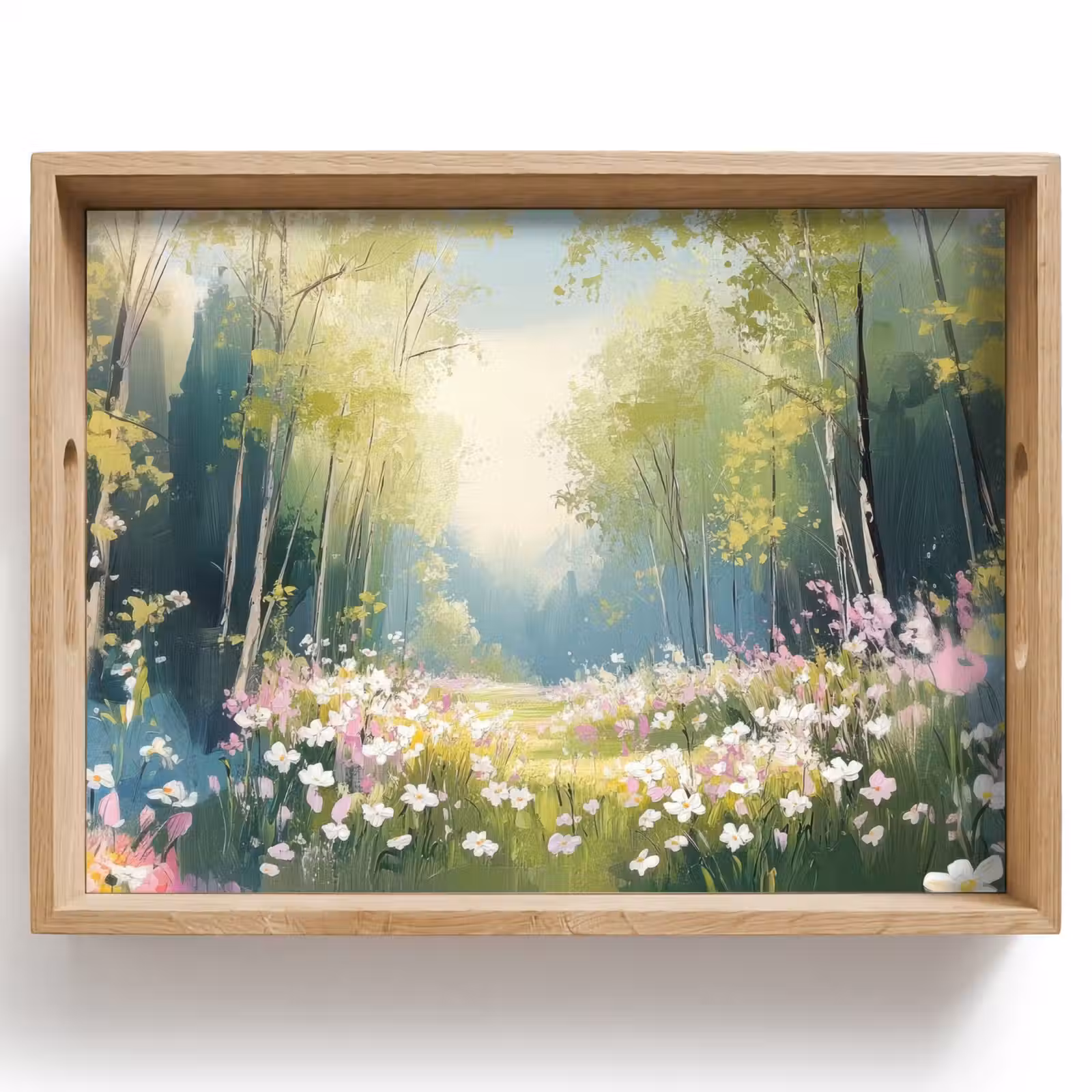Tablett - Wald - Malerei - Farbenfroh — 1