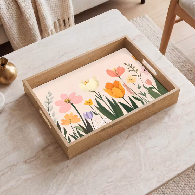Tablett - Pastelltöne - Blumen - Illustration — 2