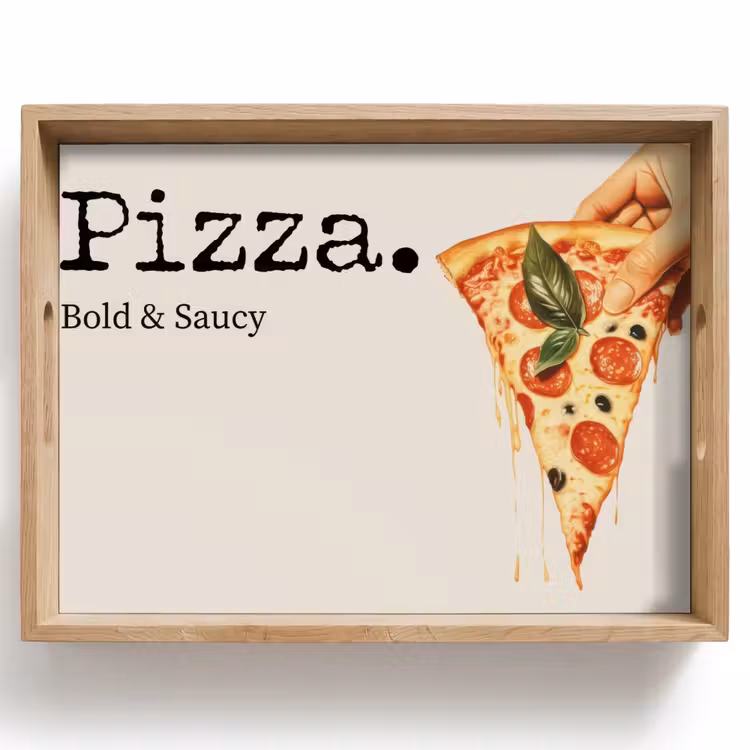 Tablett - Pizza - Käse - Peperoni — 1