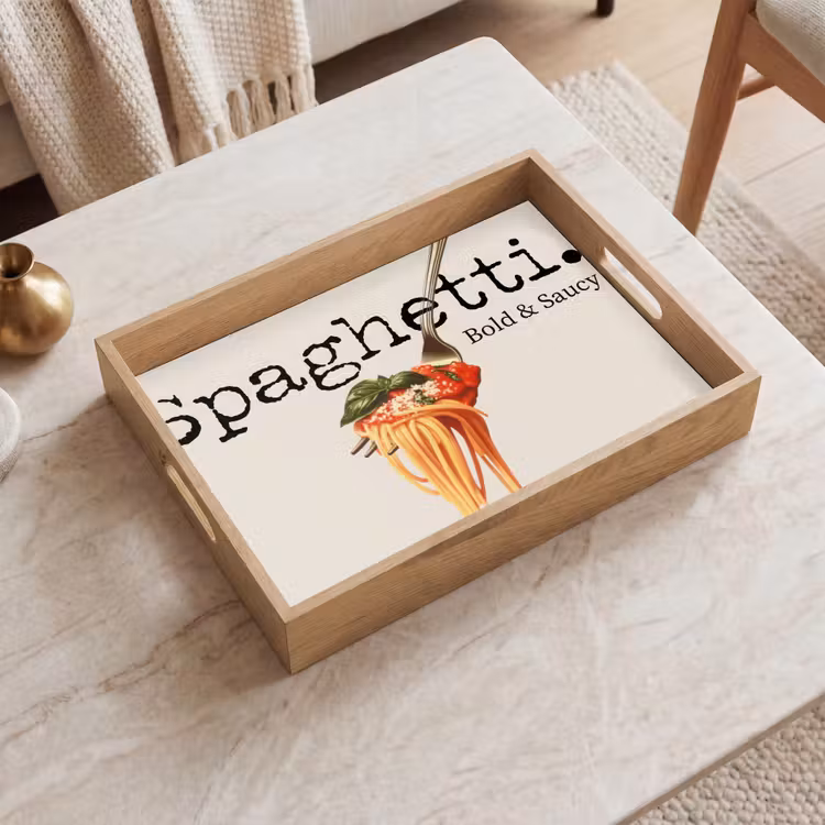 Tablett - Spaghetti - Tomatensauce - Parmesankäse — 2