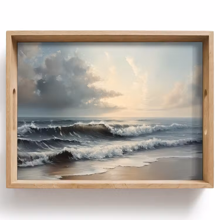 Tablett - Strand - Meer - Sonnenuntergang — 1