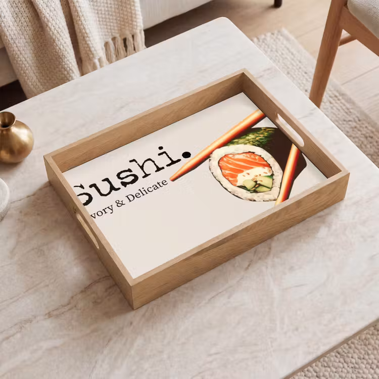 Tablett - Sushi - Lachs - Reis - Japanisch — 2