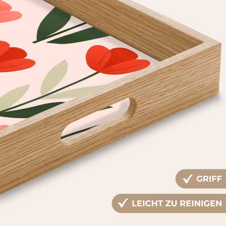 Tablett - Tulpen - Modern - Rosa — 8