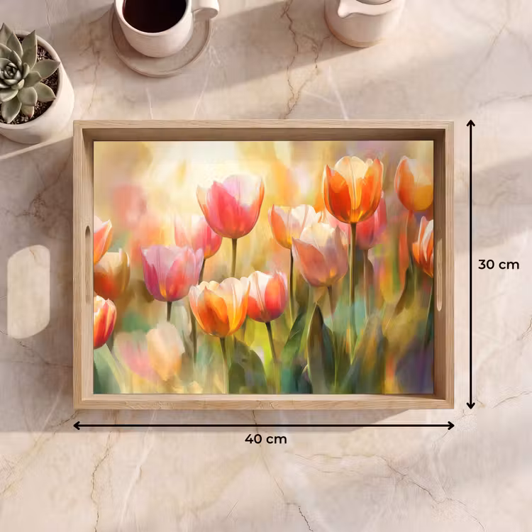 Tablett - Tulpen - Märchenhaft - Farbenfroh — 7