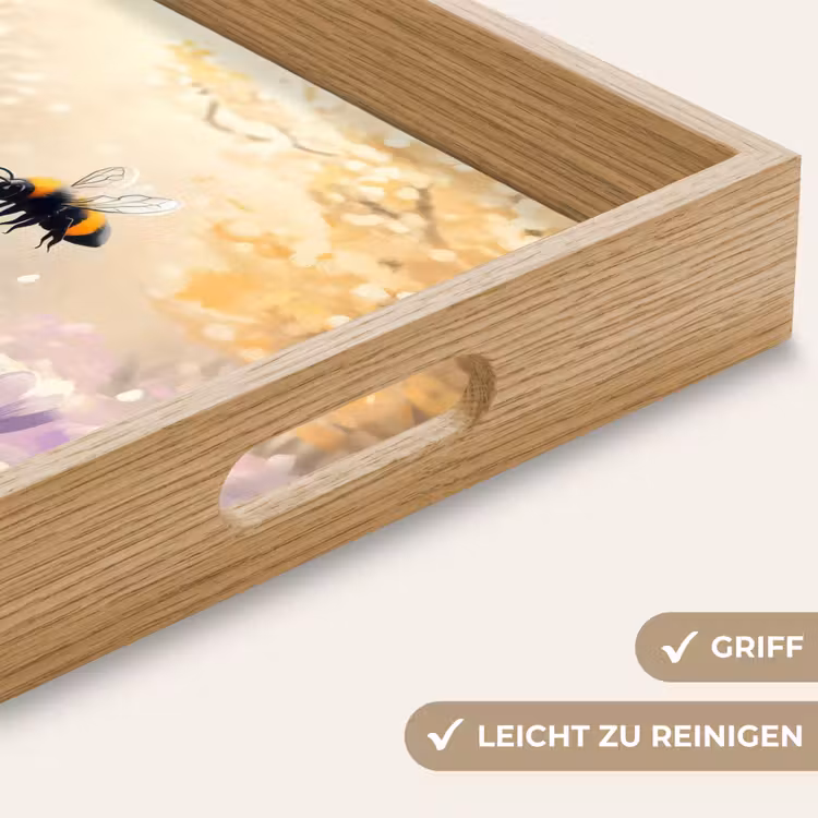 Tablett - Veilchen - Biene - Sonnenlicht — 8