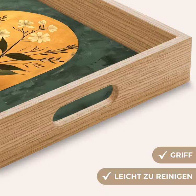 Tablett - Pflanze - Blumen - Weiß — 8