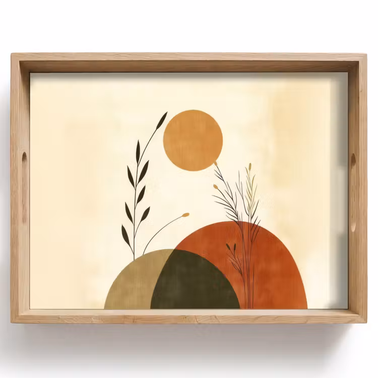 Tablett - Pflanzen - Abstrakt - Formen — 1