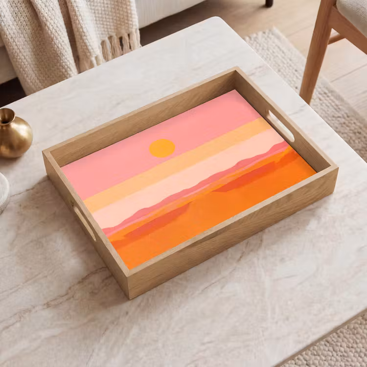 Tablett - Sonne - Abstrakt - Landschaft - Orange — 2