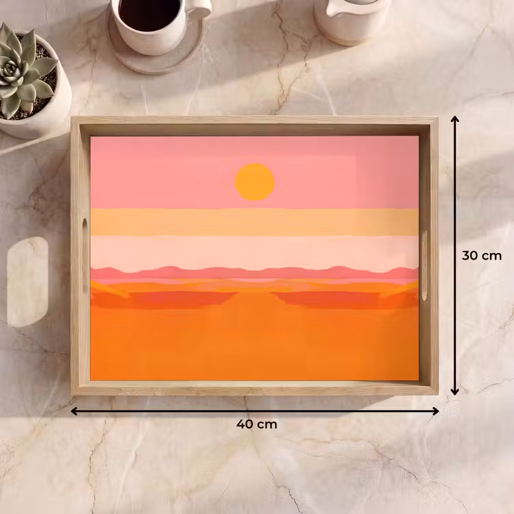 Tablett - Sonne - Abstrakt - Landschaft - Orange — 7
