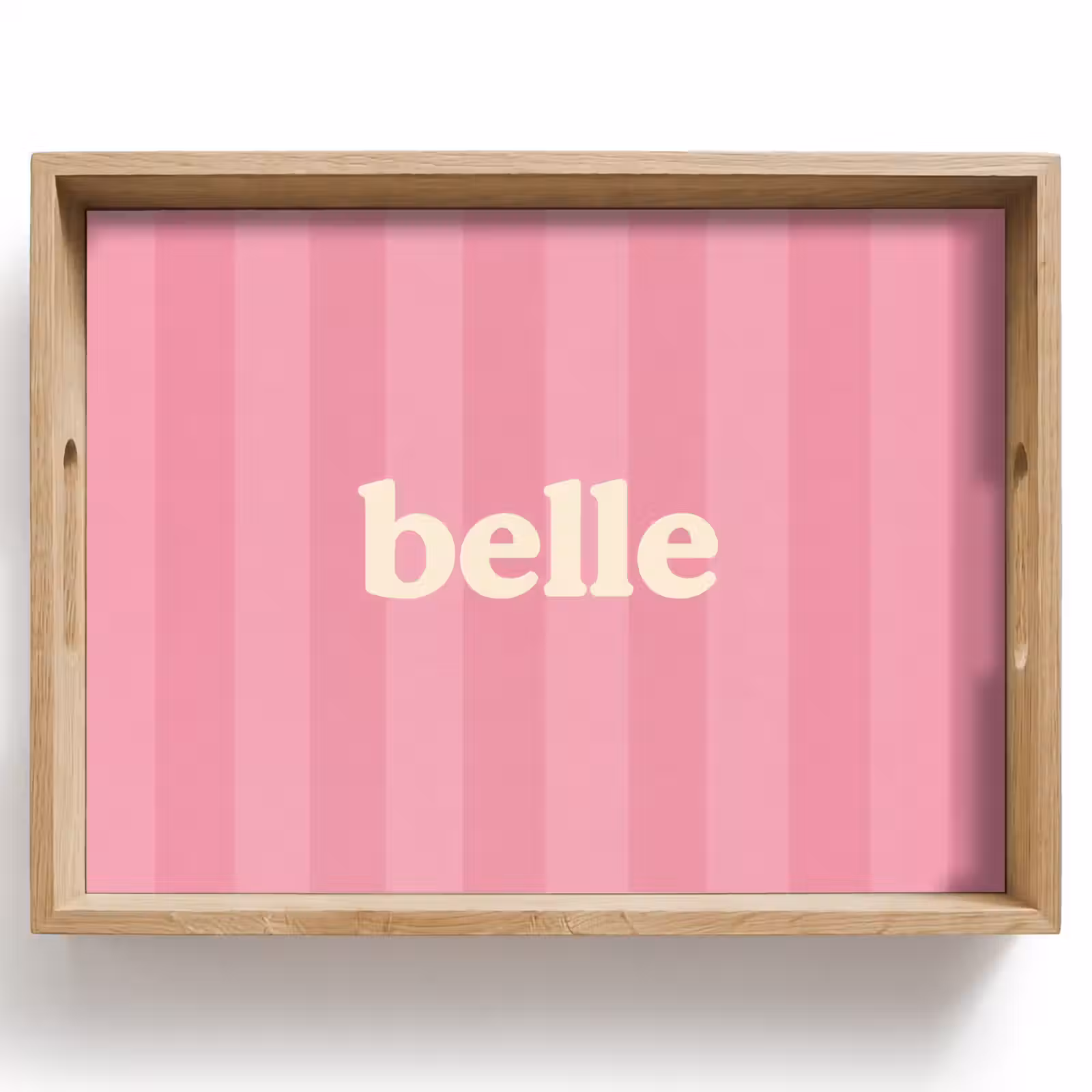 Tablett - Rosa - Gestreift - Belle — 1