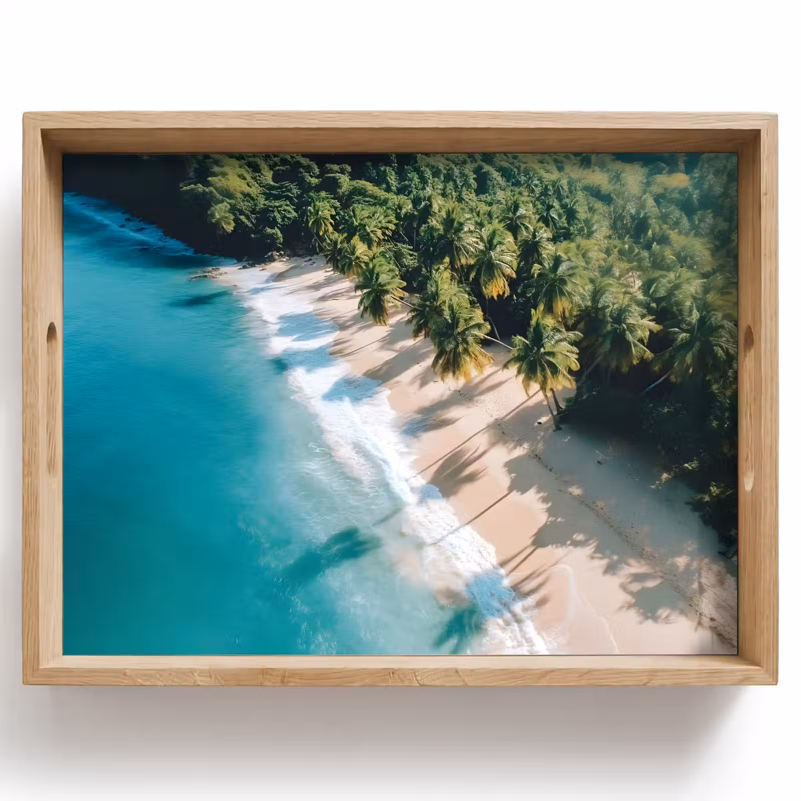 Tablett - Tropisch - Strand - Wasser - Palmen — 1